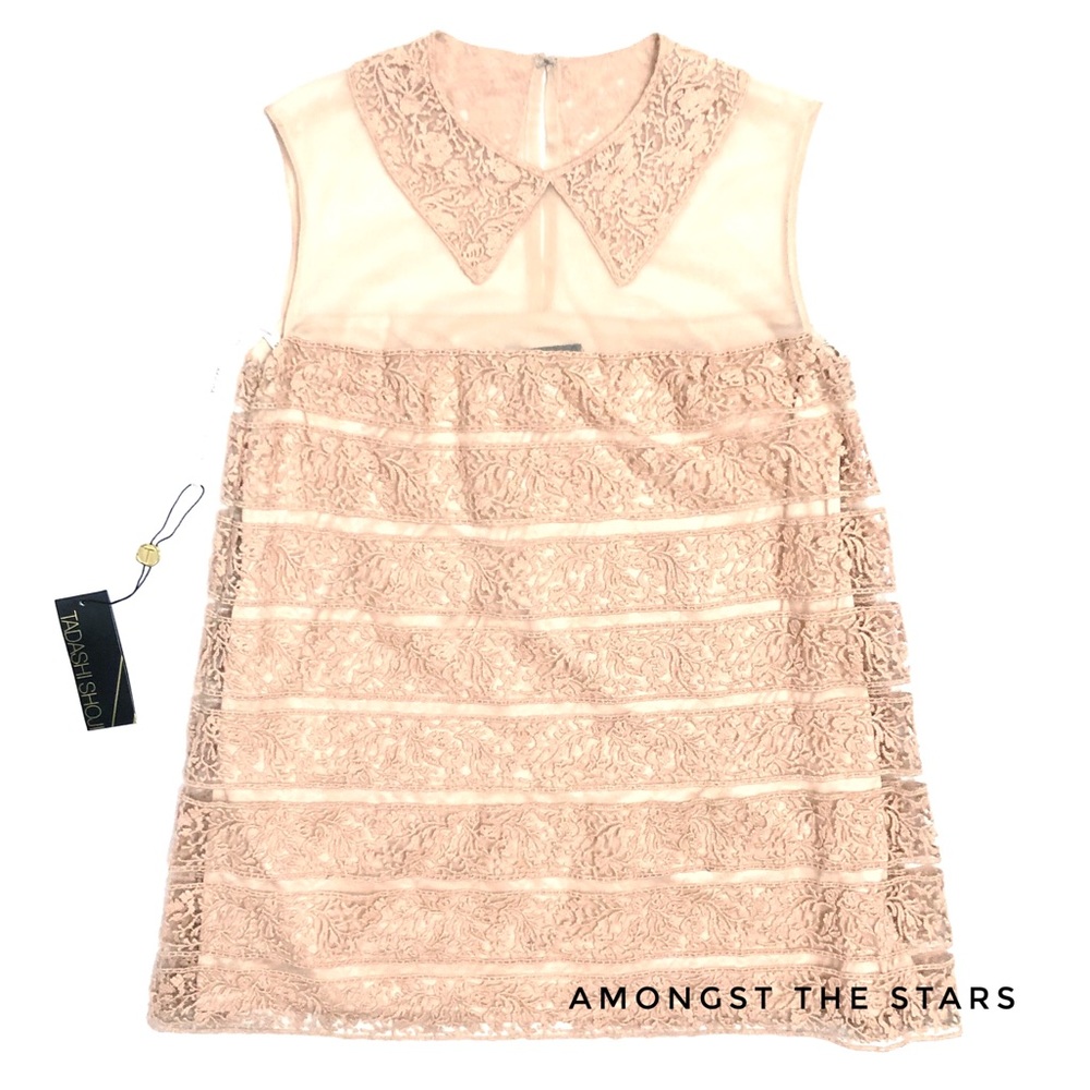 Tadashi Shoji Desert Bloom Lace Sleeveless Top - Picture 1 of 8